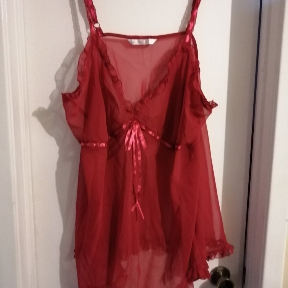 Red night dress with Underwear Thong